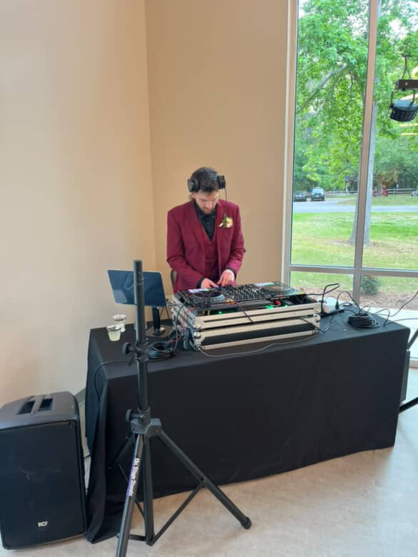Me DJing setup